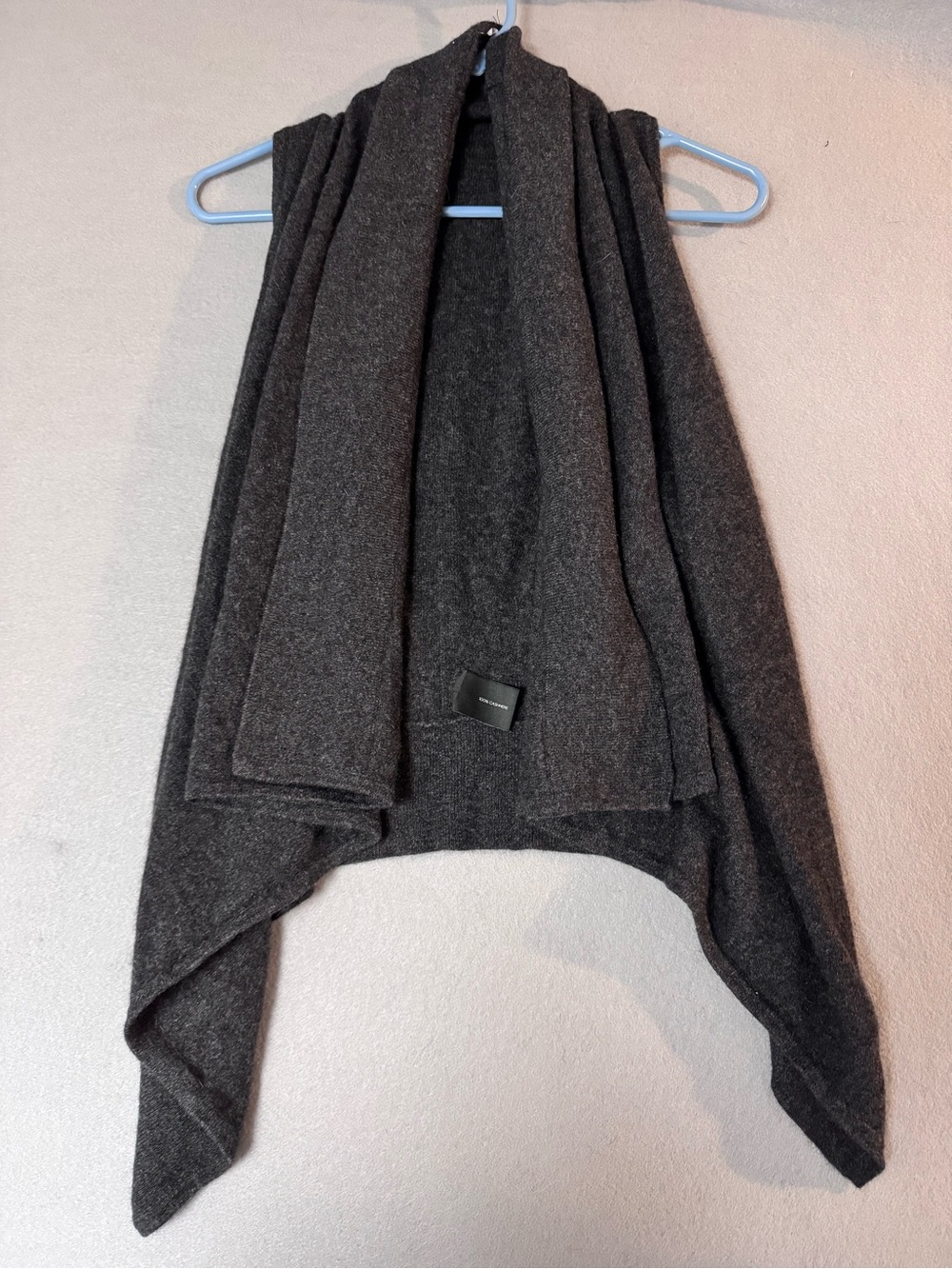 Saks Fifth Avenue Dark Gray Open-Front Cardigan Womens XS Cashmere